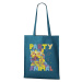 DOBRÝ TRIKO Bavlněná taška s potiskem Party animal Barva: Tyrkysová