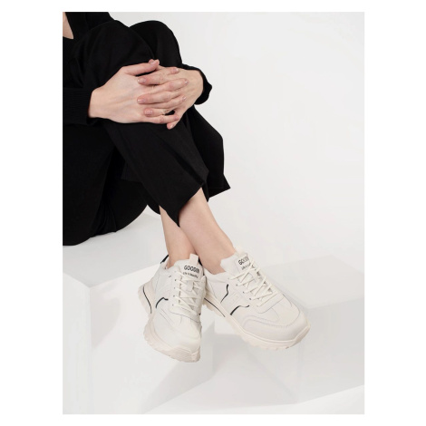 Goodin Moderní tenisky dámské bílé na platformě