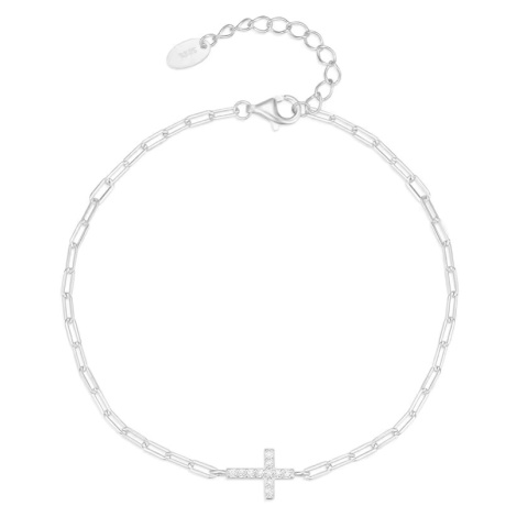 Olivie Stříbrný náramek KŘÍŽEK 9058
