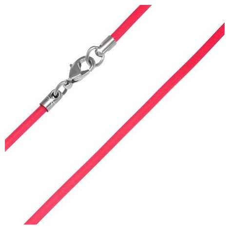 PVC gumová šňůrka na krk - červená, 2 mm Šperky eshop