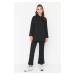 Trendyol Black Hoodie and Knitted Tracksuit Set