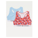Sada dvou holčičích podprsenek v červené a modré barvě Tommy Hilfiger Underwear