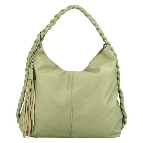 Trendová dámská koženková kabelka Aino, pastelově zelená Sara Moda