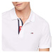 Tommy Jeans Slim Flag Placket Polo Shirt White Bílá