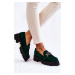 Semišové boty se zdobením Laura Messi 2489 zelene
