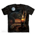 Pánské batikované triko The Mountain - The Witching Hour - černé