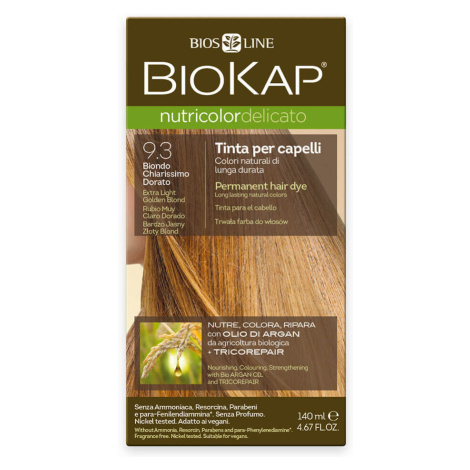 Biokap Nutricolor Delicato - Barva na vlasy 9.30 Blond zlatá - Extra světlá 140 ml
