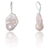 JwL Luxury Pearls Luxusní náušnice s pravou barokní perlou JL0688