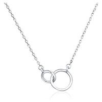 JVD Stříbrný náhrdelník Propojené kruhy SVLN0333XH20000