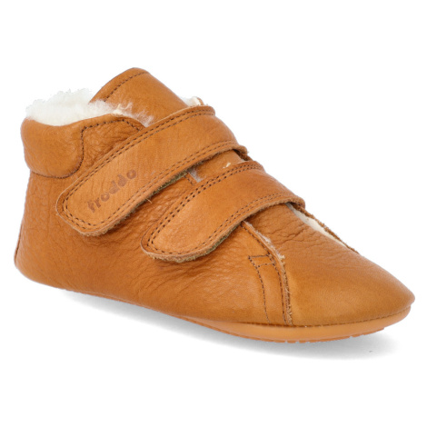 Barefoot zimní obuv Froddo - Prewalkers Sheepskin Cognac hnědá