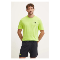 Tričko Under Armour SPORTSTYLE LEFT CHEST zelená barva, 1326799