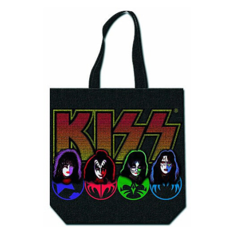 KISS nákupní taška se zipem, Faces &amp; Logo RockOff