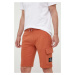 Bavlněné šortky Calvin Klein Jeans oranžová barva