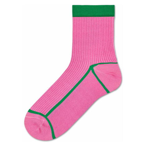 Dámské růžové ponožky Happy Socks Lily // kolekce Hysteria