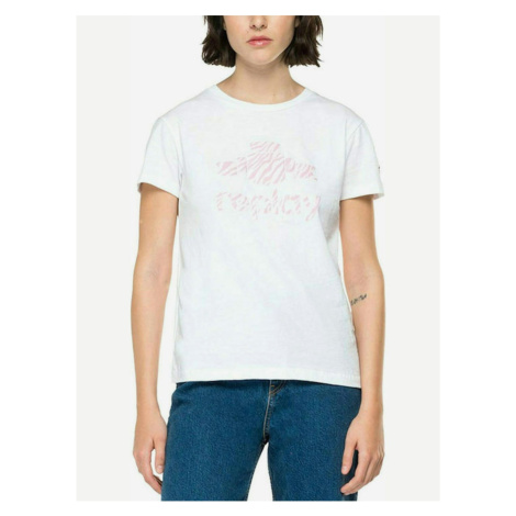 Bílé dámské tričko Replay - Dámské