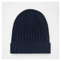 Reserved - Čepice beanie s příměsí vlny - Tmavomodrá