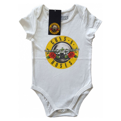 Guns N Roses kojenecké body tričko, Classic Logo White, dětské RockOff