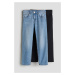 H & M - Comfort Stretch Relaxed Fit Jeans: balení po 2 - šedá