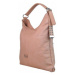 Demra Moderní velká růžová kombinovaná dámská kabelka 3753-DE Růžová