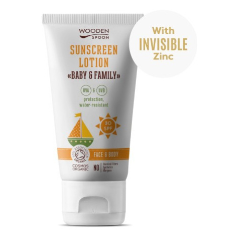 WoodenSpoon Opalovací tělové mléko Baby & Family SPF 30 - tuba 100 ml