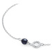 Gaura Pearls Stříbrný náramek s černou perlou a zirkonem Ernesta - stříbro 925/1000 SK22244B/B 1