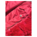 Červená dámská bunda parka s kožešinou (5M762-270)