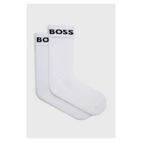 Ponožky BOSS (2-pack) pánské, bílá barva, 50469747