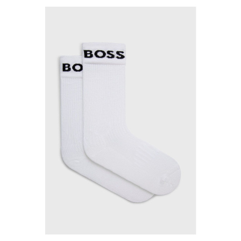 Ponožky BOSS (2-pack) pánské, bílá barva, 50469747 Hugo Boss