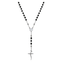 BREIL Nadčasový korálkový náhrdelník s křížkem Code TJ2990