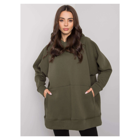 KHAKI MIKINA OVERSIZE STŘIHU SELITA --KHAKI