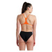 Dámské plavky arena crazy swimsuit booster back black/mango/multi