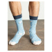 Pánské světle modré vzorované ponožky
