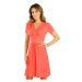 Dámské šaty s krátkým rukávem Litex 5E229 | korálově červená
