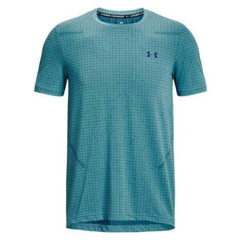 Under Armour Men's UA Seamless Grid Short Sleeve Glacier Blue/Sonar Blue Fitness tričko