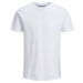 Jack&Jones Pánské triko JJEORGANIC BASIC Slim Fit 12156101 White