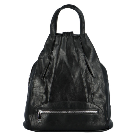 Trendy dámský koženkový batůžek Coleta, černý INT COMPANY