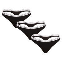 3PACK dámská tanga Calvin Klein černé (QD5209E-UB1)