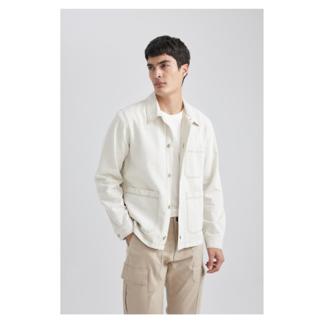 DEFACTO Regular Fit Polo Neck Shirt Jacket