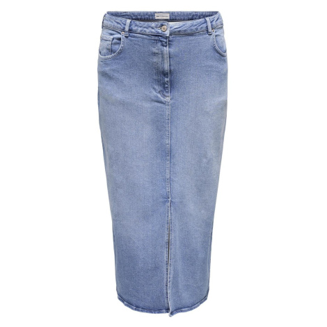 ONLY CARMAKOMA Dámská sukně CARAYOE 15315856 Light Medium Blue Denim