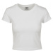 Ladies Stretch Jersey Cropped Tee - white