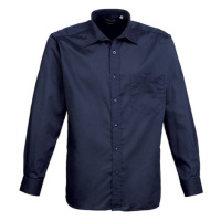 Premier Workwear Pánská košile s dlouhým rukávem PR200 Navy -ca. Pantone 2766