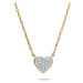 Dámský náhrdelník ze žlutého zlata se srdíčkem s diamanty L'amour Diamonds JP6047Y 45 cm + DÁREK