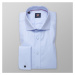 Pánská košile Slim Fit světle modrá s jemným vzorem 12457