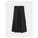 Černá dámská saténová midi sukně Marks & Spencer