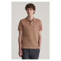 POLOKOŠILE GANT SLIM SHIELD SS PIQUE POLO WARM KHAKI