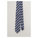 KRAVATA GANT RAW SILK STRIPED TIE modrá