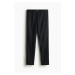 H & M - Elegantní kalhoty z lněné směsi Slim Fit - černá