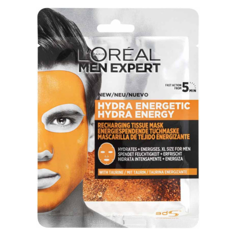 L´Oréal Paris Men Expert Hydra Energetic Textilní Maska Pro Muže 30.0 GRM Na Obličej 1 kus L’Oréal Paris