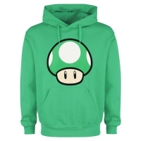 Super Mario 1 - Up Mushroom Mikina s kapucí zelená