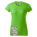 DOBRÝ TRIKO Dámské tričko s potiskem kočky Barva: Půlnoční modrá